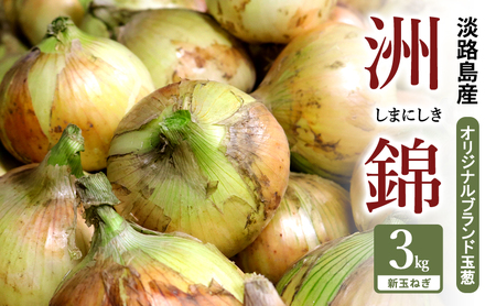新玉ねぎ 淡路島産 洲錦 3kg 洲本農園 新玉ねぎ