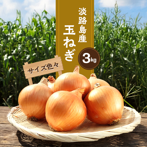 玉ねぎ 淡路島産 サイズ色々 3kg 善太 玉ねぎ