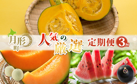 フルーツ・野菜詰合せ メロン スイカ かぼちゃ 旬 フルーツ・野菜[定期便3回]