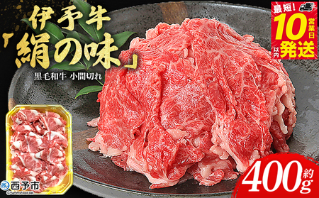 ＜伊予牛「絹の味」黒毛和牛 小間切れ 約400g＞お肉 牛肉 精肉 国産 和牛 ブランド牛 こま切れ 小分け 全国農業協同組合連合会 愛媛県本部／愛媛県 西予市【冷凍】『最短10営業日以内に順次発送』OZN0001