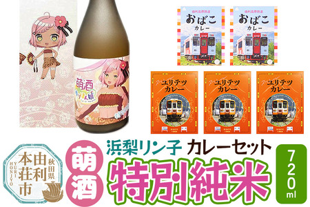 【萌酒】浜梨リン子（特別純米）とカレーセット