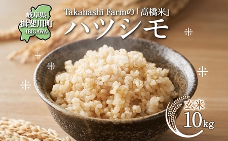 ハツシモ 高橋米 玄米 大粒 ブランド米 ハツシモ[10kg][先行予約]
