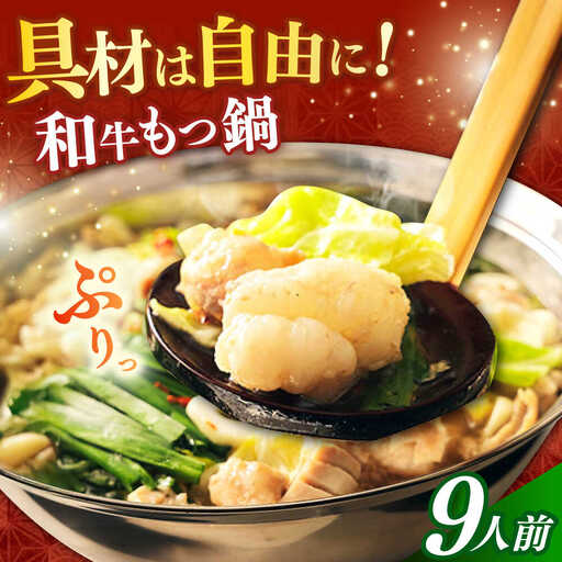 【スピード発送】もつ鍋 醤油味 9人前 麺なし [ABCL174] もつ鍋