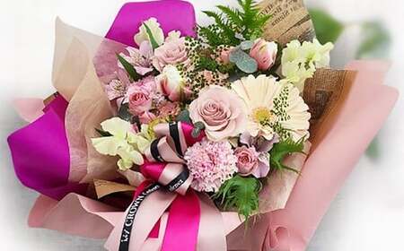 ＜ R8年熊本地震復興支援 ＞【ピンク系】 生花アレンジ Lサイズ 生花 生け花 花 フラワー アレンジ 日用品 雑貨 九州 熊本県 熊本市 常温 冷蔵