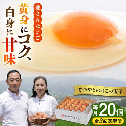 【全3回定期便】卵 20個 てつやとのりこの玉子 卵 たまご 定期便 [AWD016]