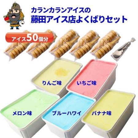 よくばりアイスセット【ケースアイス×5種類・コーン×50個・盛り付け用ヘラ付き】【配送不可地域：離島】【1657753】