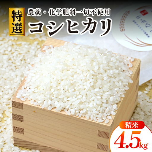 【特別栽培米】コシヒカリ　茨城県産　白米　約4.5kg【1663956】