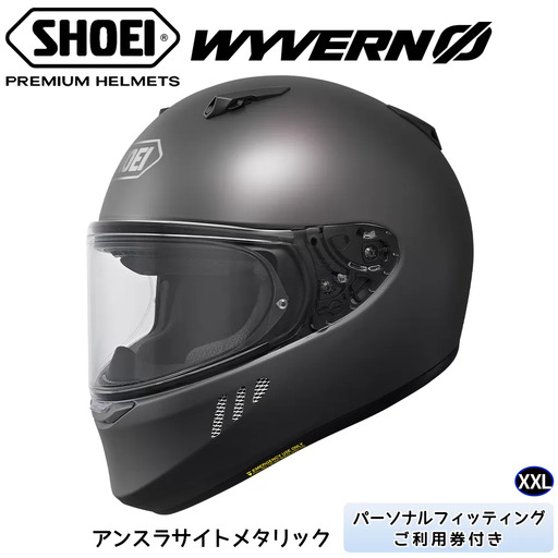 SHOEIヘルメット「WYVERNΦ アンスラサイトメタリック」XXL ｜フルフェイス バイク ツーリング レーサー マルケス ショウエイ [2625]