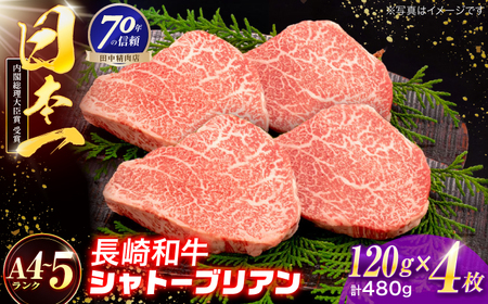 長崎和牛 シャトーブリアンステーキ 120g×4枚[OCA089]