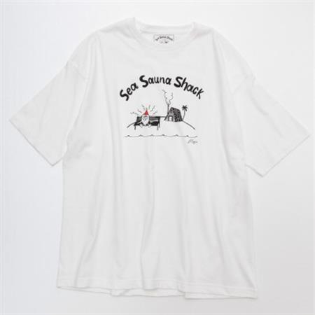 【Sea Sauna Shackオリジナル】ロゴTシャツ ホワイト Lサイズ【1668819】