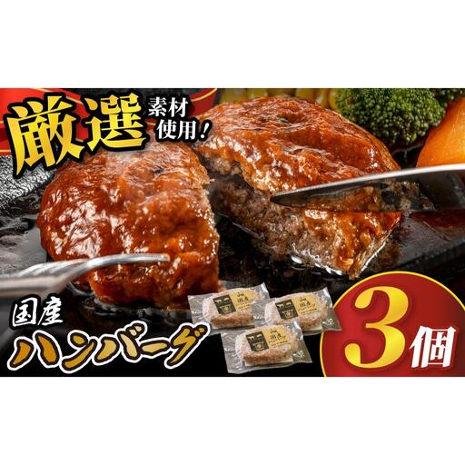 国産ハンバーグ (1個150g)×3個 450g| 国産牛 高級 ハンバーグ グルメ 栃木県 矢板市
