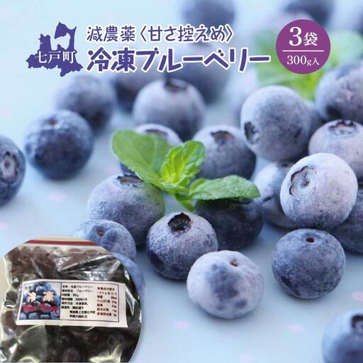 【令和8年度産】減農薬＜そのまま食べられる＞冷凍ブルーベリー（300g）3袋セット　【02402-0432】
