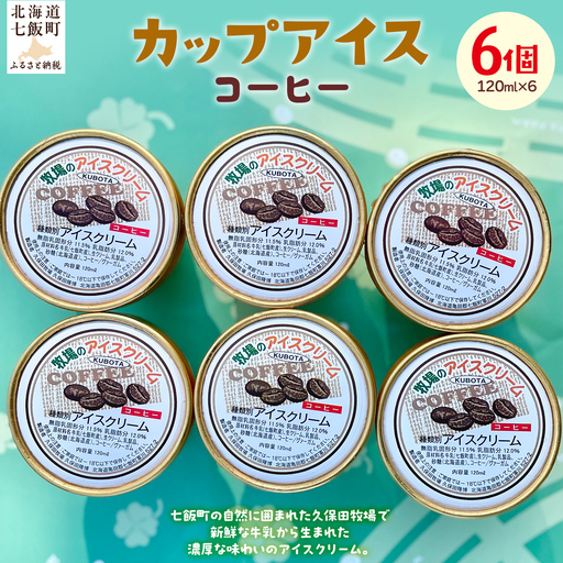 カップアイス　コーヒー 120ml×6個 NAP010