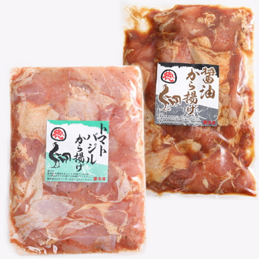徳さんの旨醤油唐揚げ＆トマトバジル唐揚げ