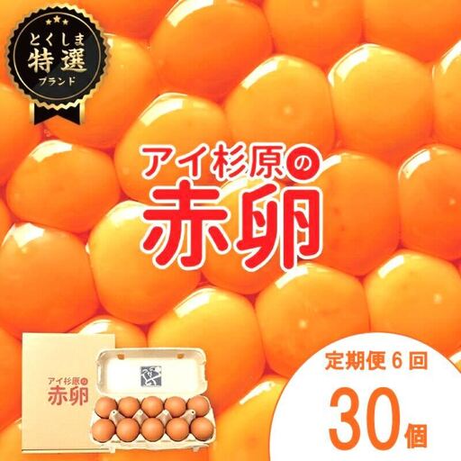 [卵 6回定期便] 赤卵 常温 30個 卵