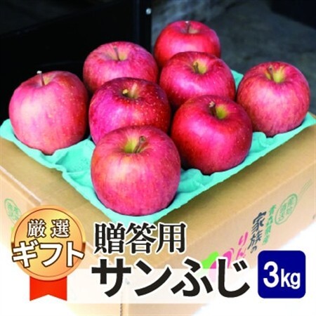 [1月出荷予定]平均糖度13度以上! サンふじ 約3kg 贈答[配送不可地域:離島・沖縄県]