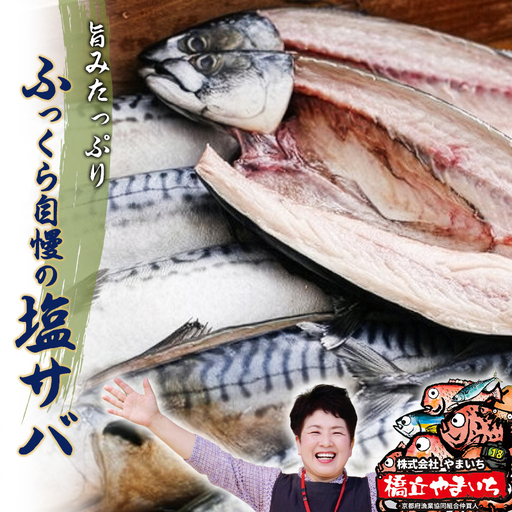 橋立やまいち旨みたっぷりふっくら自慢の塩サバ 鯖 さば 自慢の塩サバ