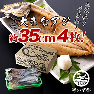 大きな大きなアジ一夜干し (大：35cm程) 魚貝類 魚 一夜干し あじ アジ 鯵 大きめ 肴 海鮮 干物 ひもの セット 日本酒  myz02 myz11 myz17