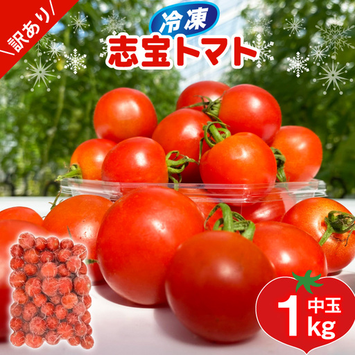 訳あり 野菜 トマト 冷凍志宝トマト（シンディスイート）中玉 1kg