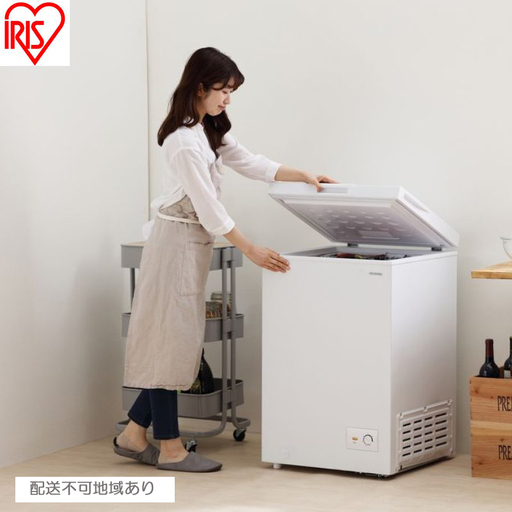冷凍庫 上開き式冷凍庫 100L ICSD-10C-W