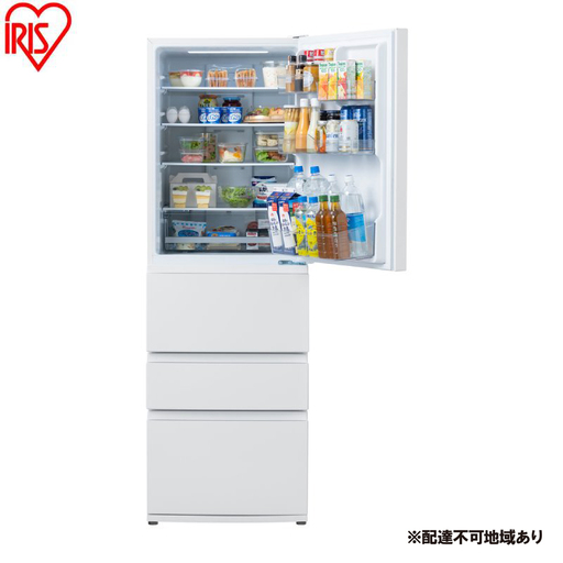冷蔵庫 冷凍冷蔵庫 371L IRSN-37A-W ホワイト