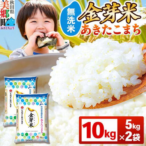 【令和7年産 白米】金芽米 あきたこまち 10kg（5kg×2袋） 玄米の栄養を残した白米 きんめまい