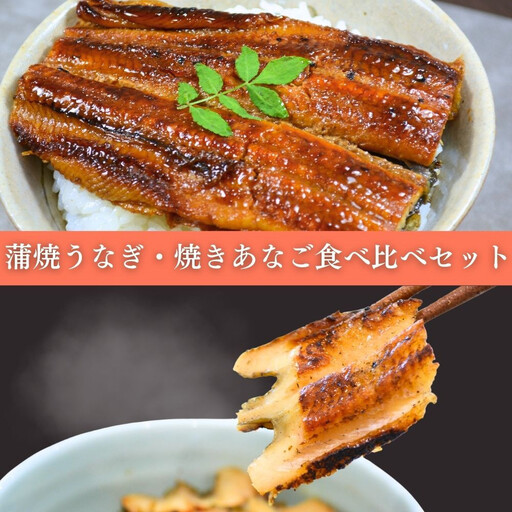 焼きあなご1串・蒲焼きうなぎ2尾食べ比べセット