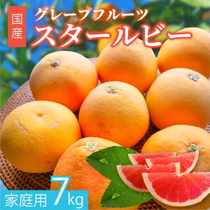 国産グレープフルーツ 家庭用7kg(15〜20玉) ※2027年5月上旬〜8月上旬頃に順次発送予定
