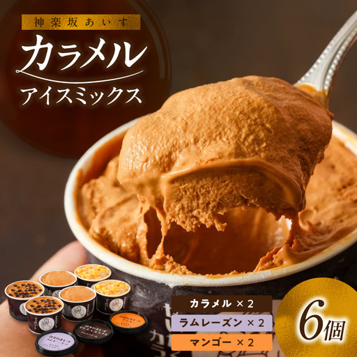 [神楽坂あいす]カラメルアイスミックス（6個セット） 0158-002-S07