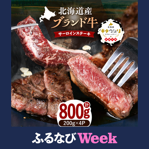 【ふるなびWEEK対象】【スピード発送】サーロインステーキ 200g×4 ステーキ[BEBJ002]