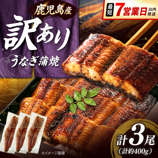 訳あり うなぎ 蒲焼 3尾 [ADAH048] 鹿児島産
