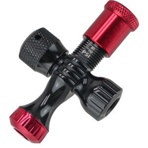 R250 プリセット型CO2インフレーター  ブラック/レッド 空気圧計付 仏式