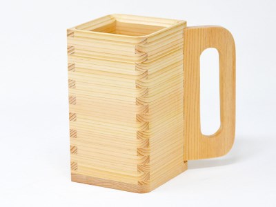 塗りのジョッキ枡（木製ジョッキ）