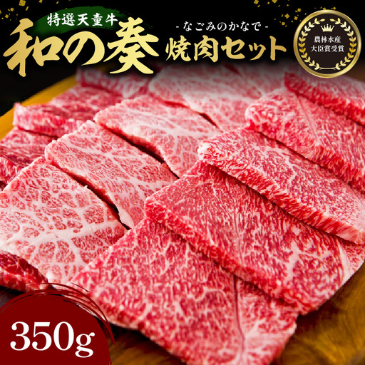 農林水産大臣賞受賞 特選 天童牛 和の奏 焼肉 セット 350g 山形牛 08-27-017