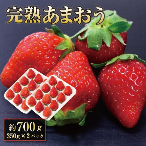 【2027年1月～2月出荷予定】完熟 あまおう イチゴ 350g×2パック(約700g)＜配送不可：北海道、沖縄県、離島＞