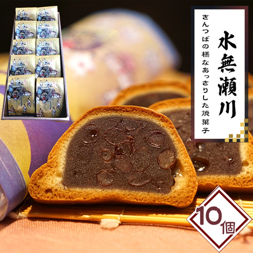 水無瀬川　10コ ／ 和菓子 焼き菓子 あんこ 和スイーツ きんつば風 しっとり生地 上品な甘さ 小豆スイーツ 個包装 お茶菓子 手土産 和風デザート 来客用 おやつ ギフト用 大阪府 No.181