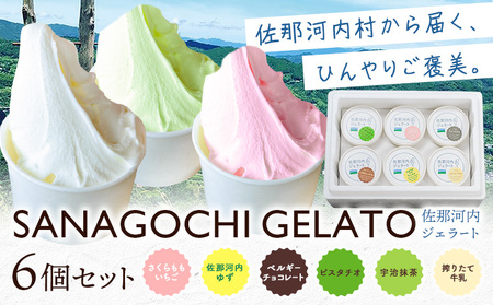 SANAGOCHI GELATO 6個 株式会社クリスティーヌ[配送不可地域あり](離島) ジェラート アイス スイーツ