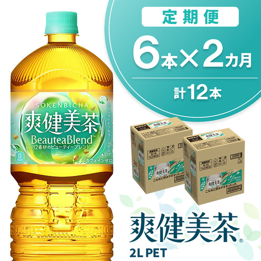 [2か月定期便]爽健美茶 2L(6本×2回) 計12本 K090555