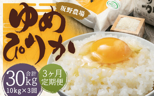 【3ヶ月定期便】らんこし米 ゆめぴりか 10kg(5kg×2袋)