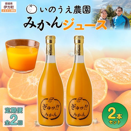 【定期便】いのうえ農園 みかんジュース2本セット 全2回※離島への配送不可 IKTAI025