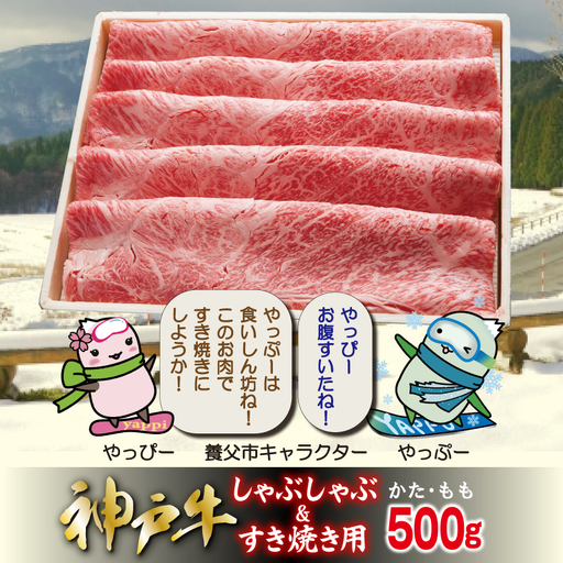 神戸牛 しゃぶしゃぶ & すき焼き用 計500g YBS2[配送不可地域:離島]