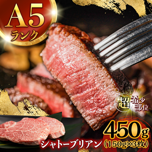 長崎和牛 シャトーブリアン 450g シャトーブリアンステーキ AHCW149