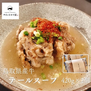 124M.◆鳥取県産牛◆テールスープ420g×2袋