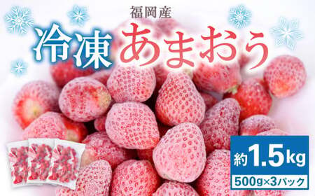 福岡県産 冷凍あまおう500g×3 合計1.5kg いちご 苺 フルーツ 国産[2026年4月上旬より順次発送予定]