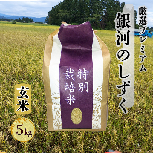 新米 銀河のしずく 厳選プレミアム 玄米5kg[2232]