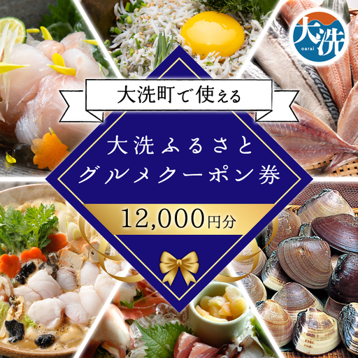 大洗ふるさとグルメクーポン券 12000円分 大洗町 クーポン券 食事券 茨城