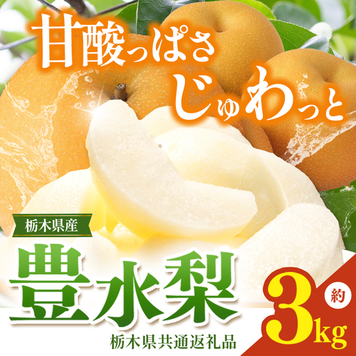 栃木県産梨 豊水 3kg