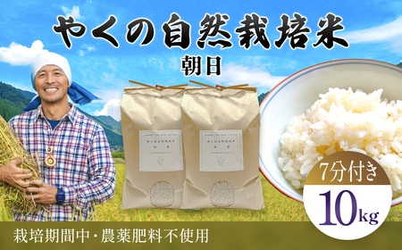 令和8年産先行予約 やくの自然栽培米 朝日 7分づき 10kg ゆたか（ゆたか自然農園）