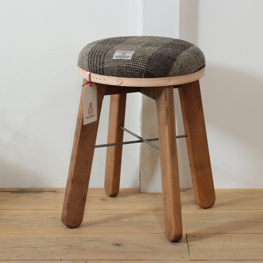 ハイスツール 【ブラウンチェック】HARRIS TWEED（ハリスツイード）