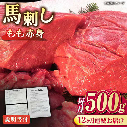 【全12回定期便】熊本肥育 馬刺し 赤身 約500g 馬刺し[AYDM008]